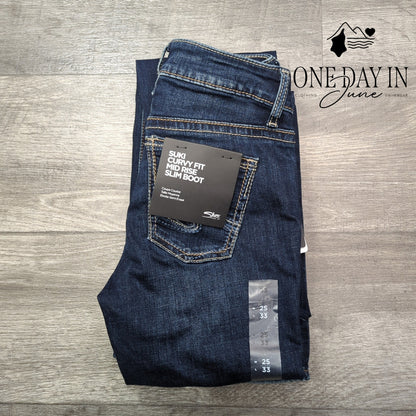 Silver Jeans Co Suki Curvy Fit Mid Rise Slim Boot Jeans Size 25 (2)