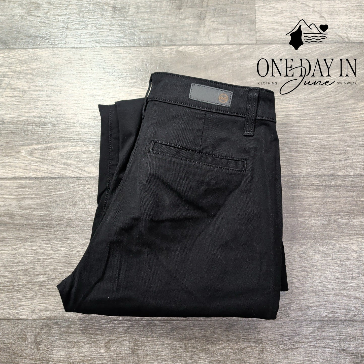 AG Adriano Goldschmied The Layla Cropped Flare Trouser Pants Black Size 4 (27)