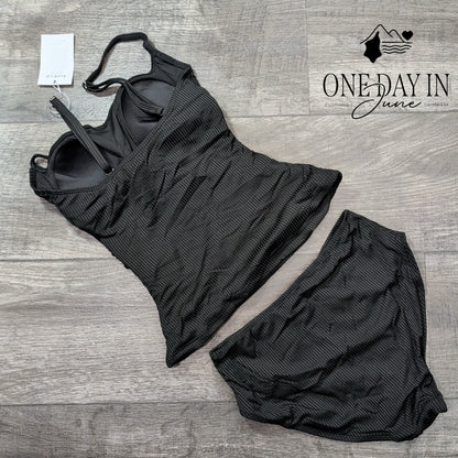 Eomenie Ribbed Tankini Swimsuit Size XS