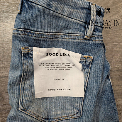 Good American Good Legs Skinny Distressed Jeans Size 6 (28)
