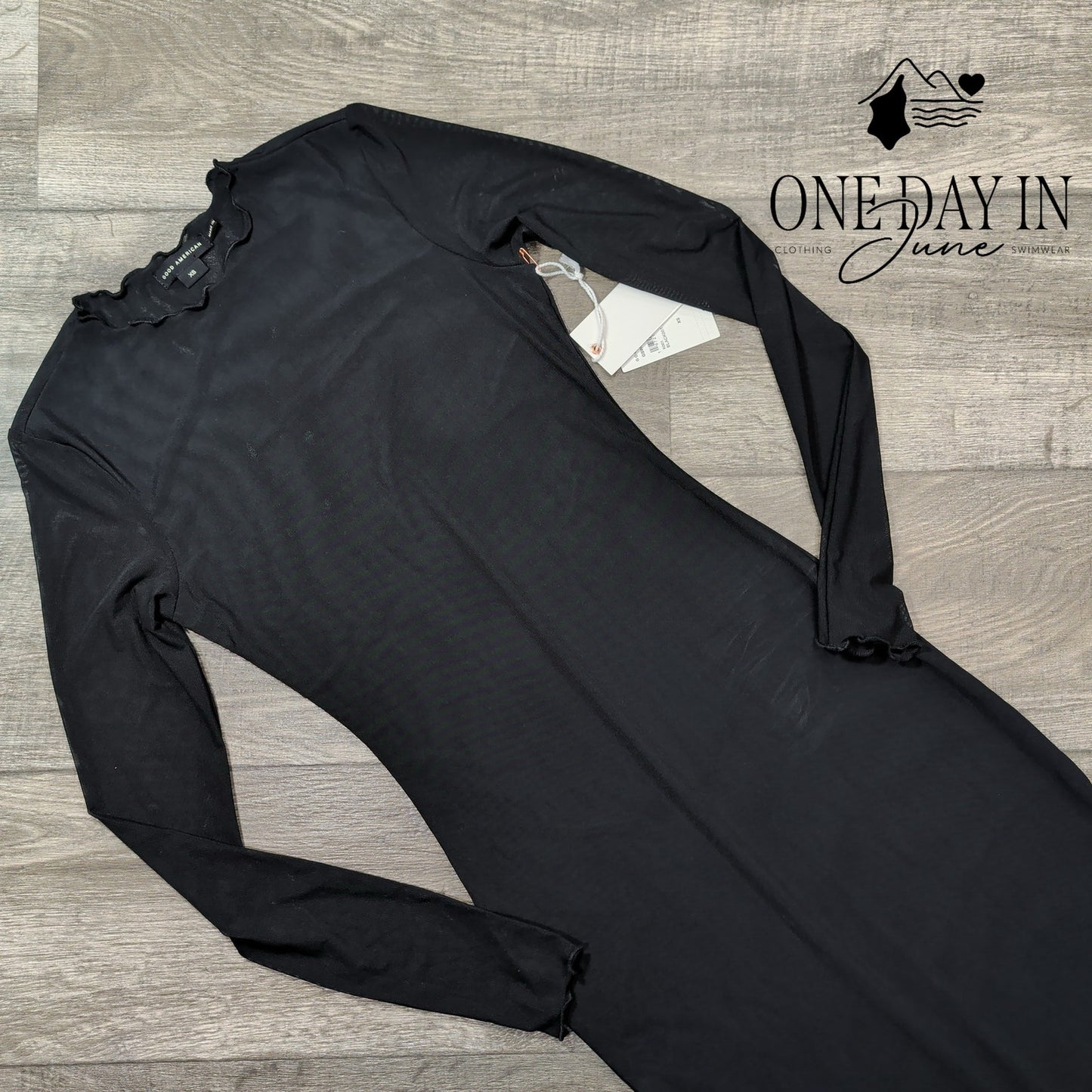 Good American Long Sleeve Bodycon Maxi Dress Size XS