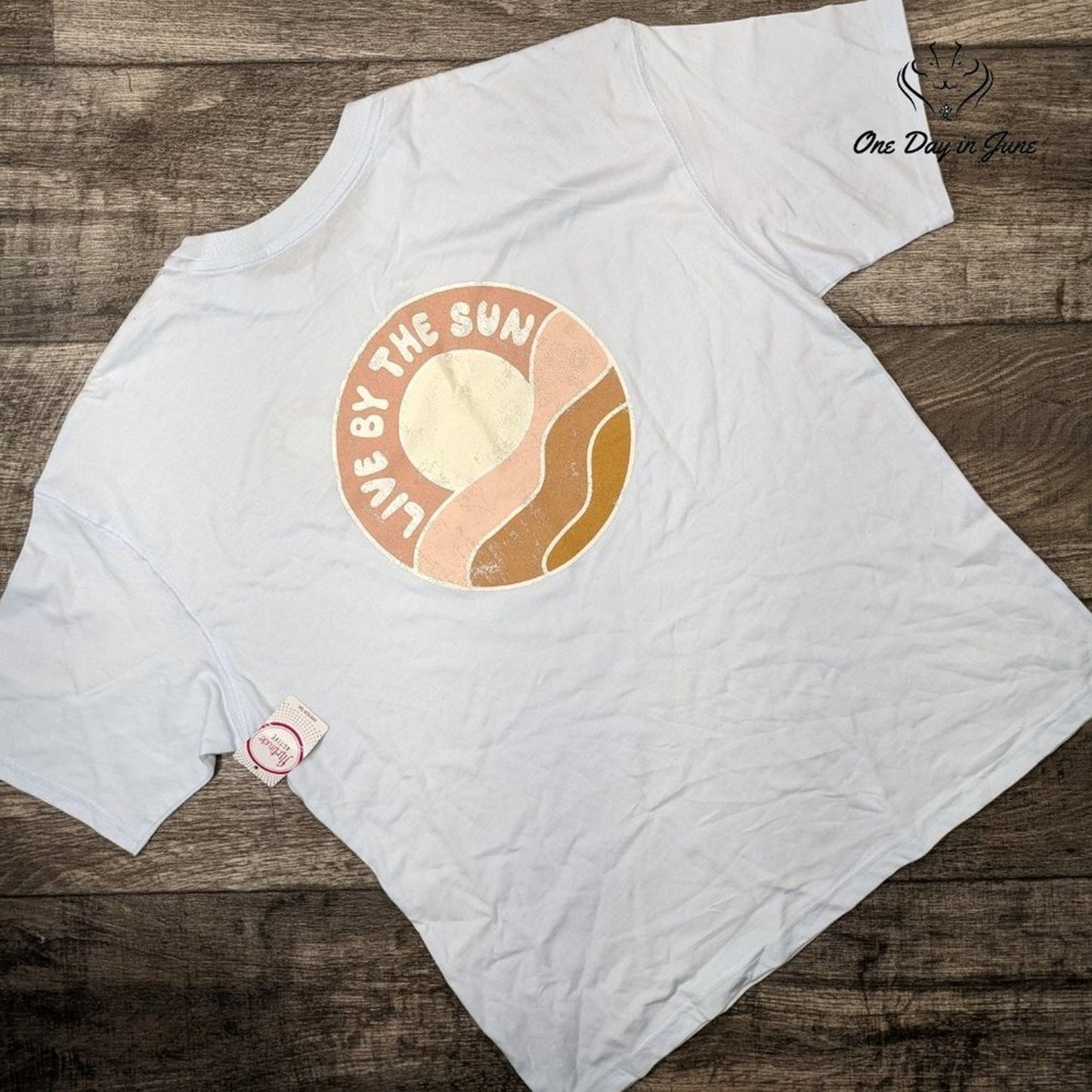 Flirtitude Juniors Live By The Sun Tee Shirt Top Size S