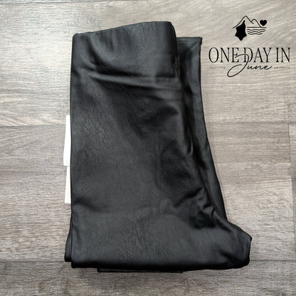 Good American Good Waist Better Than Leather Leggings Black NWT Size 3
