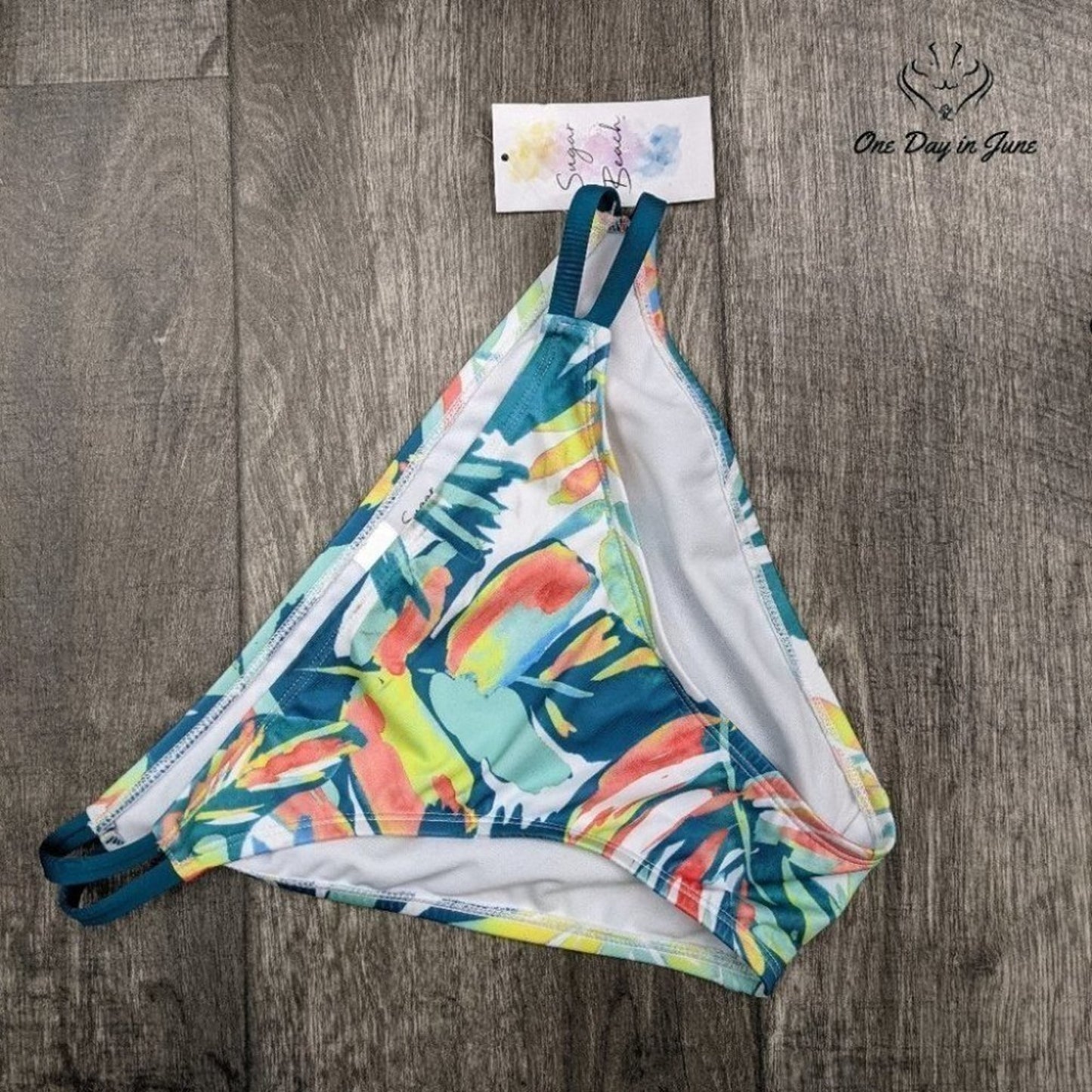 Sugar Beach Tropical Bikini Bottom Size XS