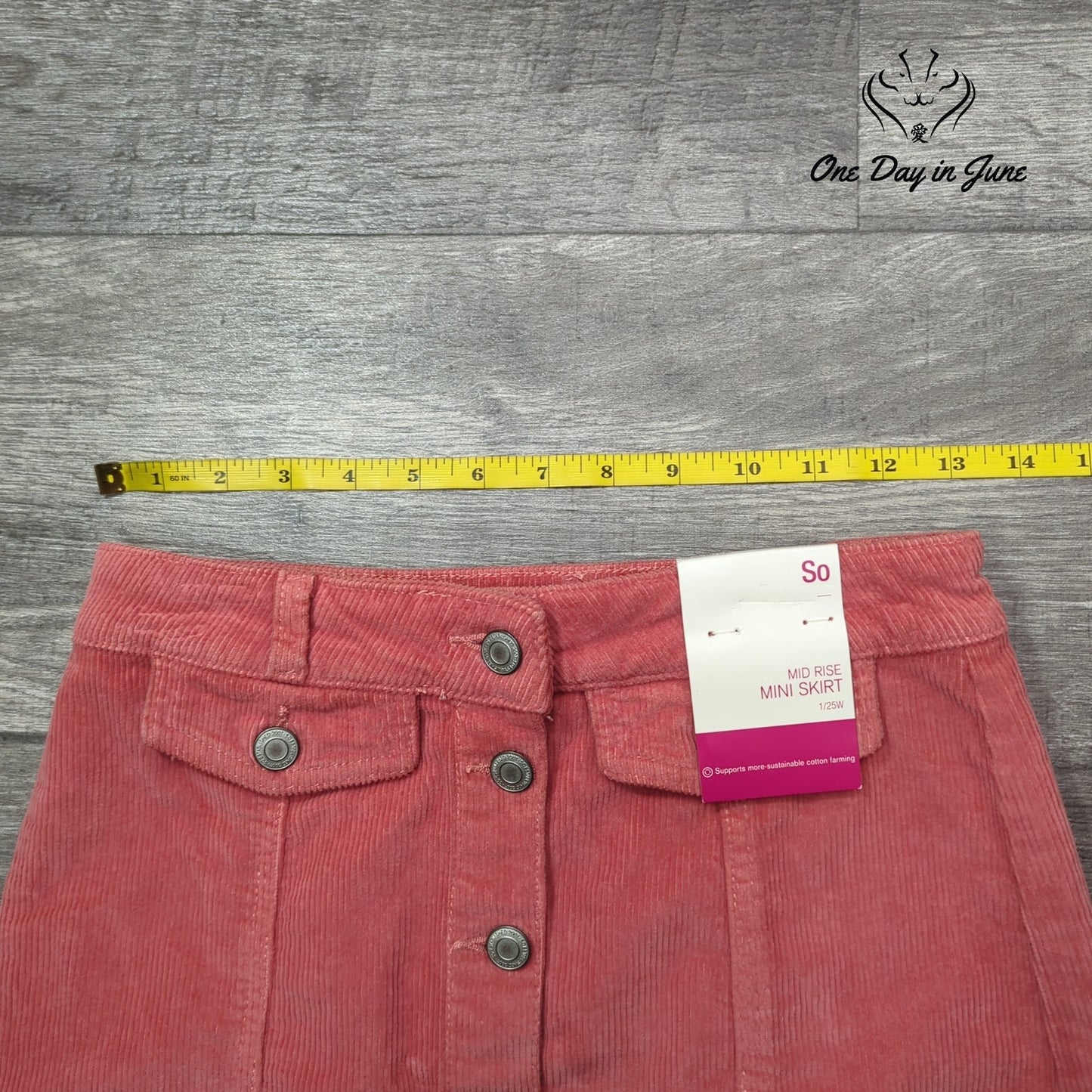 So Juniors Mid Rise Corduroy Mini Skirt Size 1