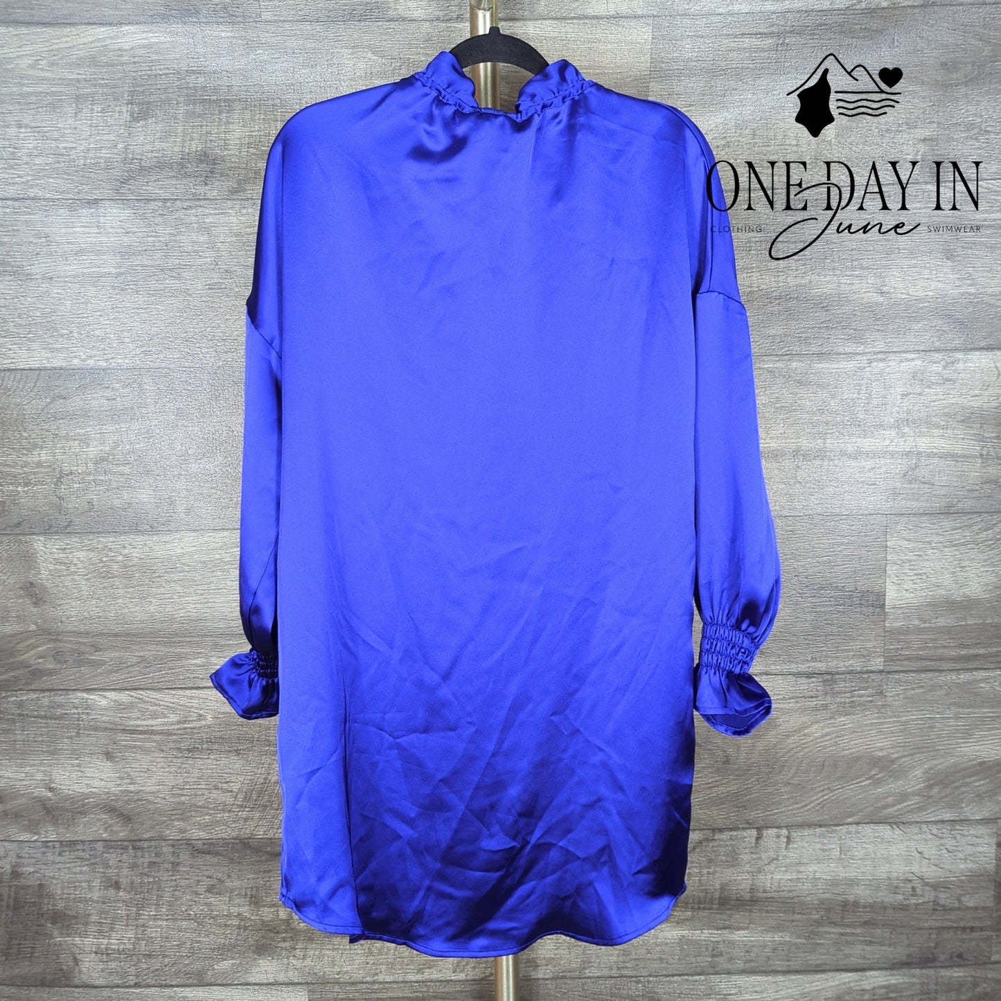 Boho Chic Long Sleeve Mini Shirt Dress Size S