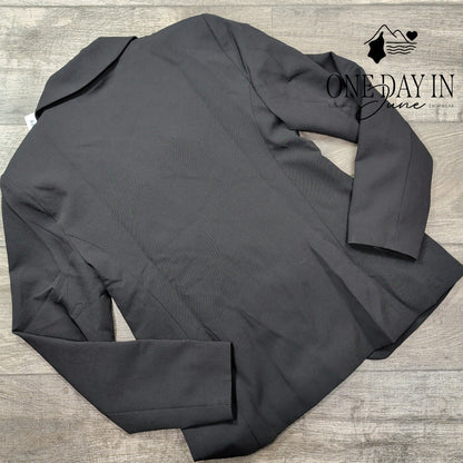 Old Navy Taylor Fitted Suit Blazer Black Jack One Button NWT Size S
