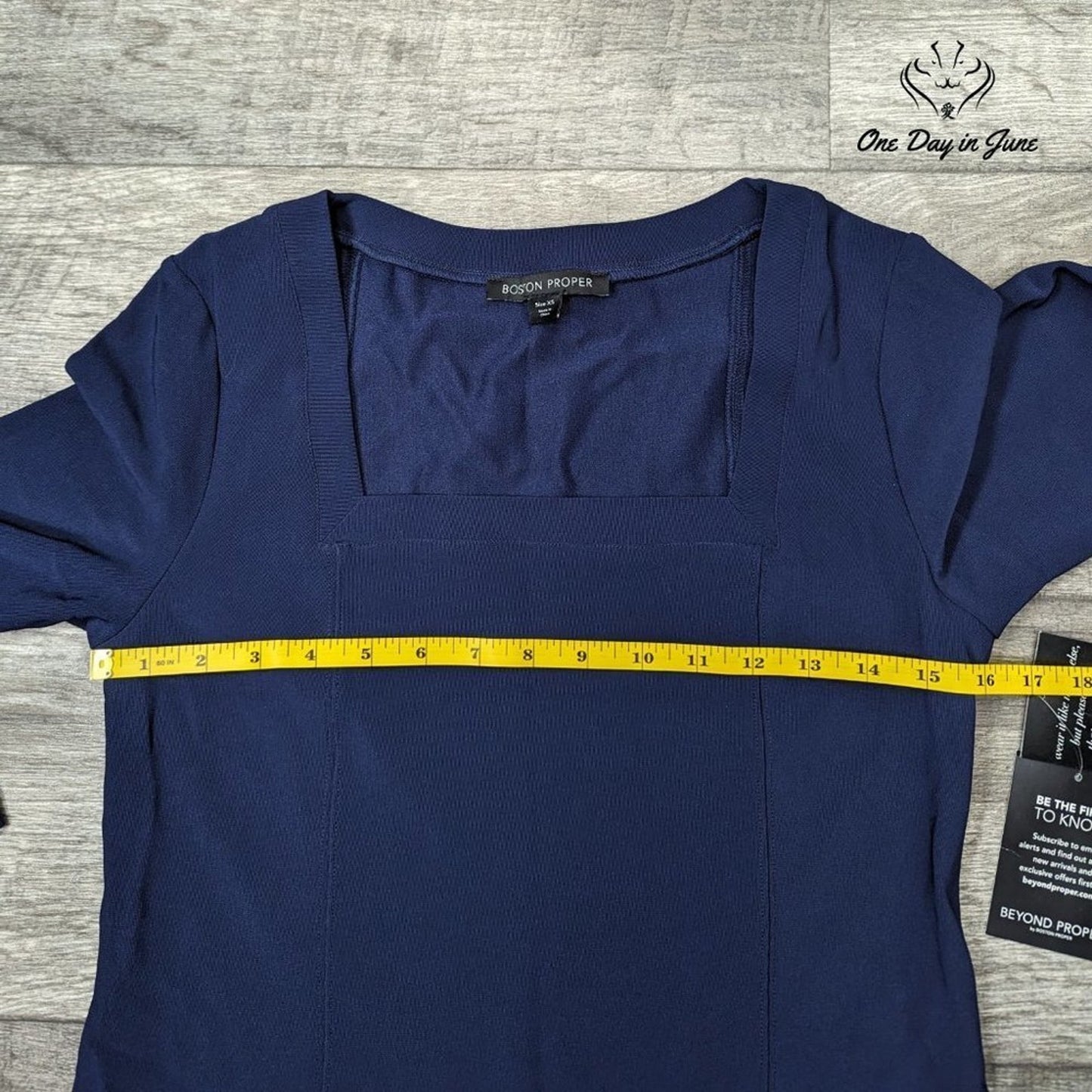 Boston Proper Square Neck Long Sleeve Mini Dress Size XS