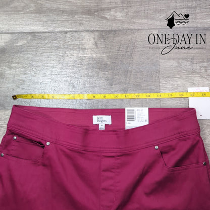 Kim Rogers Pull On Super Stretch Straight Leg Pants Size 14