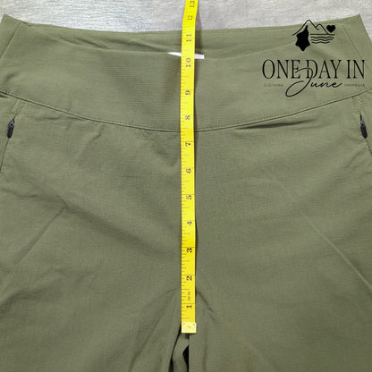 Orvis Wonder Ripstop Wide Leg Crop Pants Tarragon Green NWT Size 4