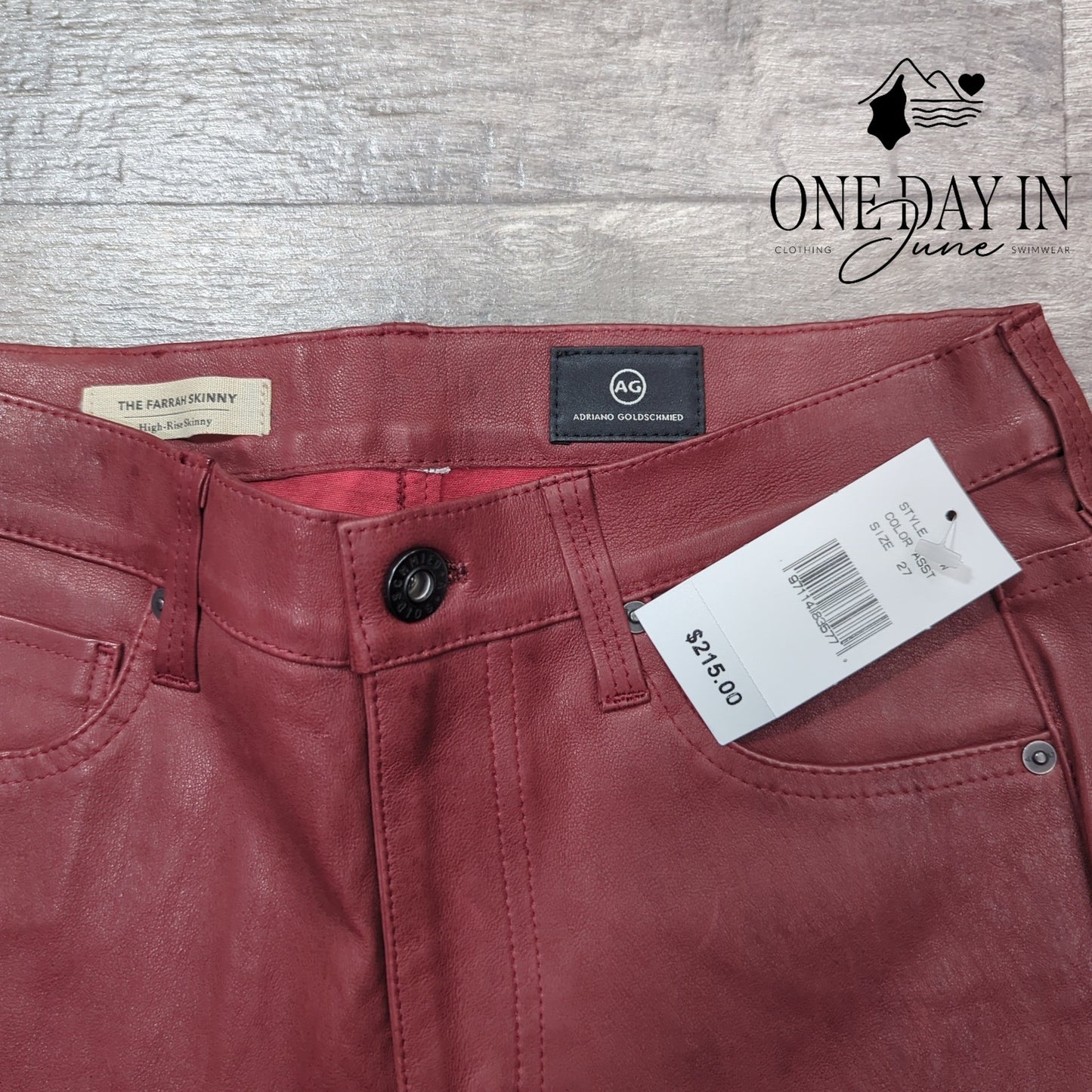 Adriano Goldschmied The Farrah Skinny Faux Leather Skinny Jeans Size 27 (4)