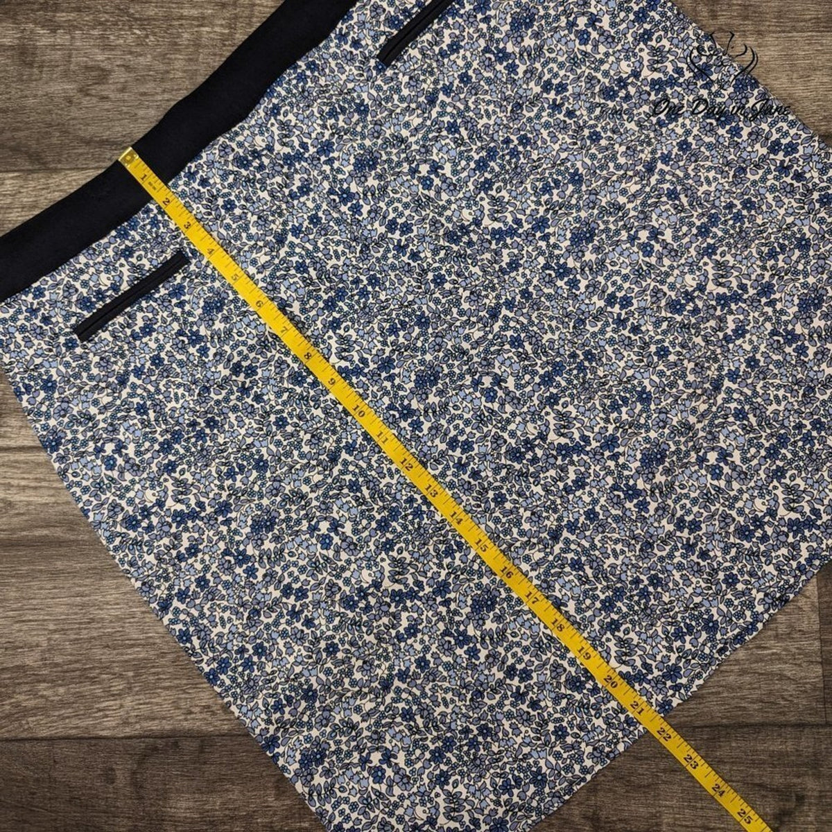 Margaret M Athletic Skirt Blue White Floral Stretch Stitch Fix NWT Size XXL
