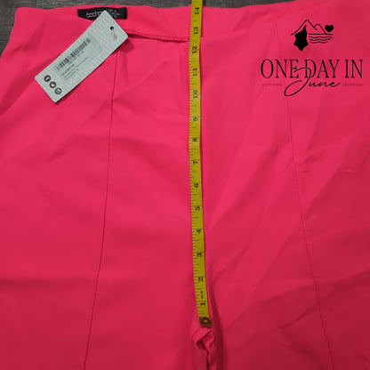 Boohoo Neon Split Front Tailored Trouser Pants Size 12