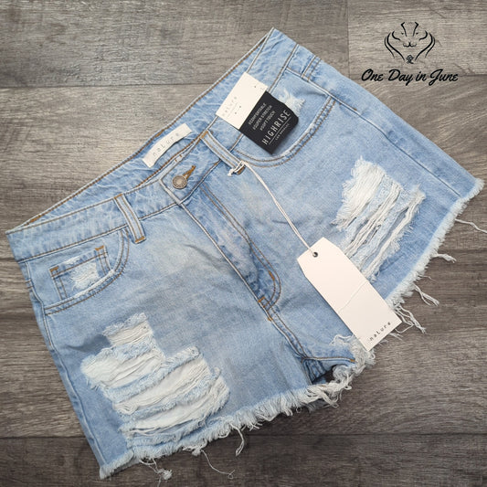 Nature High Rise Denim Shorts Size L
