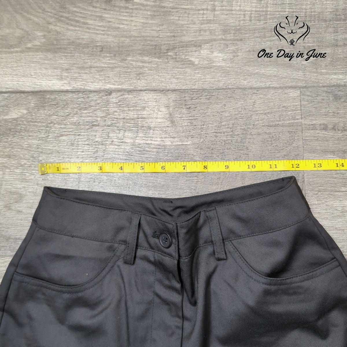 Noisy May High Waist Wide Leg Utility Cargo Pants Black Size XS