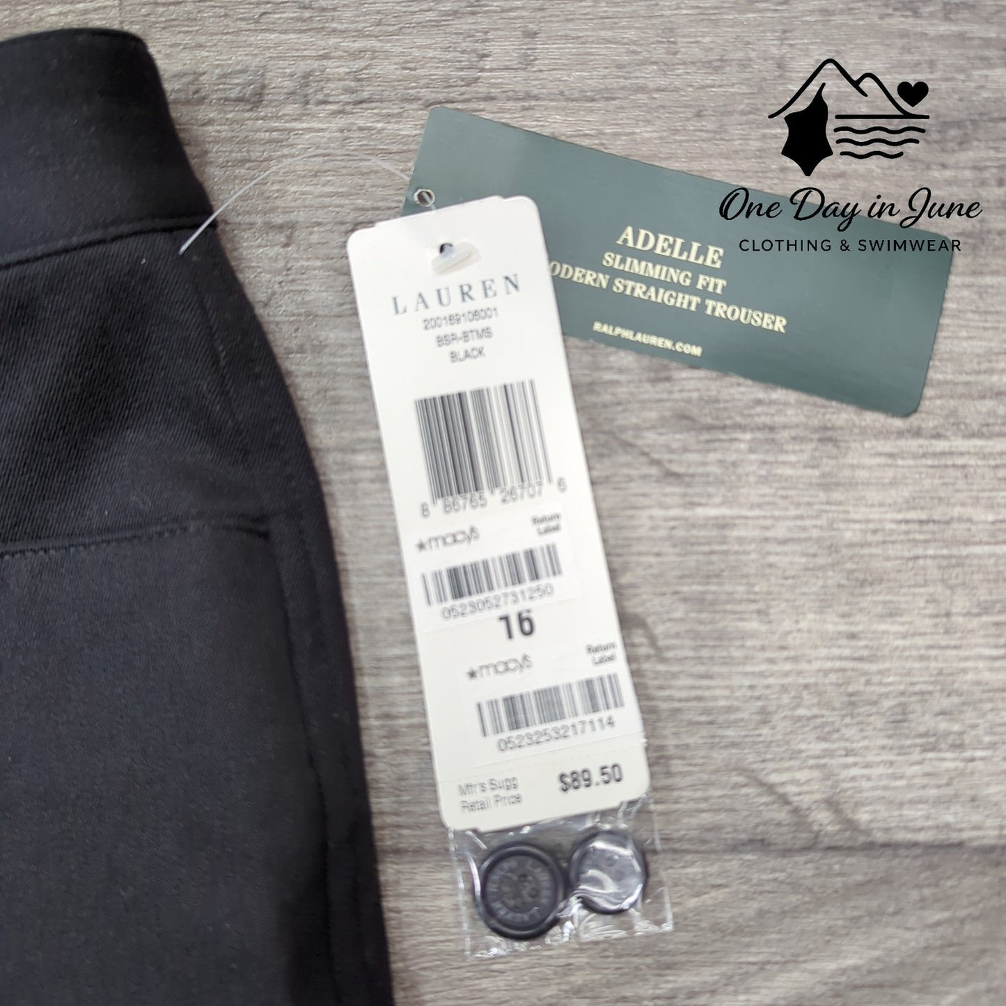 Ralph Lauren Adelle Slimming Fit Modern Straight Trouser Pants Size 16