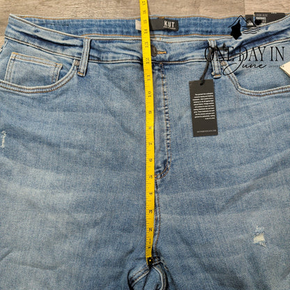 Kut from the Kloth Rachel Fab Ab Mom Jeans High Rise Distressed NWT Size 20W