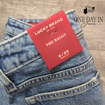 Lucky Brand The Baggy Bow Down Wash Jeans Size 0 (25)
