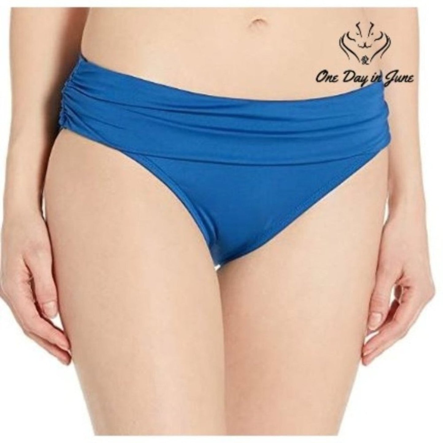 Kenneth Cole Shirred Band Hipster Bikini Bottom Size XXL