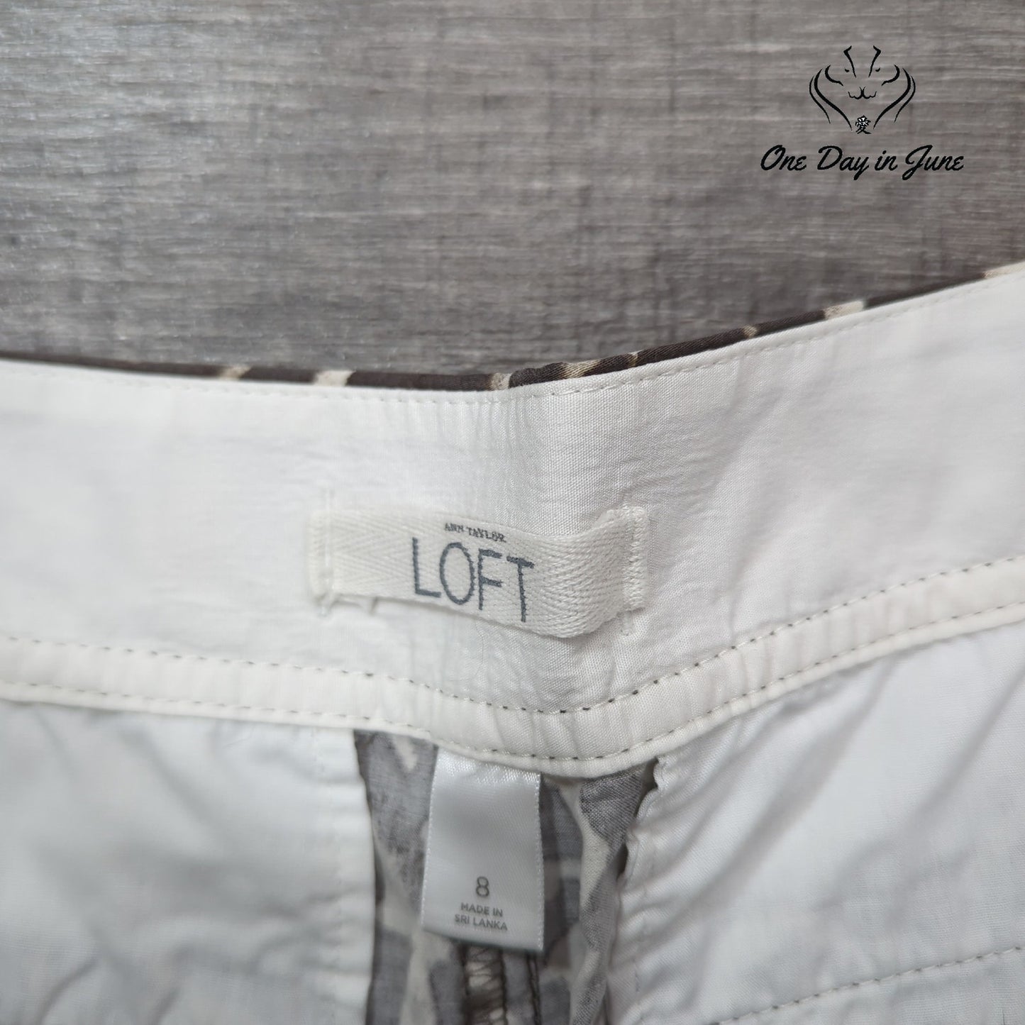 Loft Flat Front Shorts Size 8