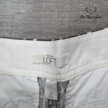 Loft Flat Front Shorts Size 8