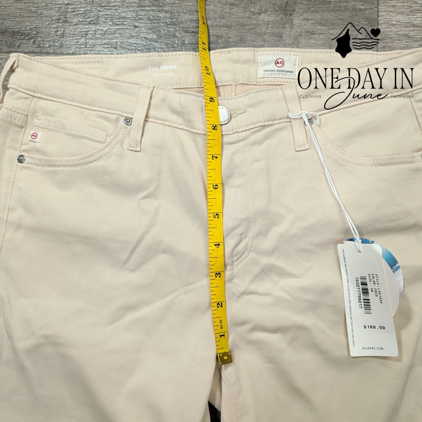 AG Adriano Goldschmied The Prima Cogarette Sateen Straight Pants Size 6 (28)