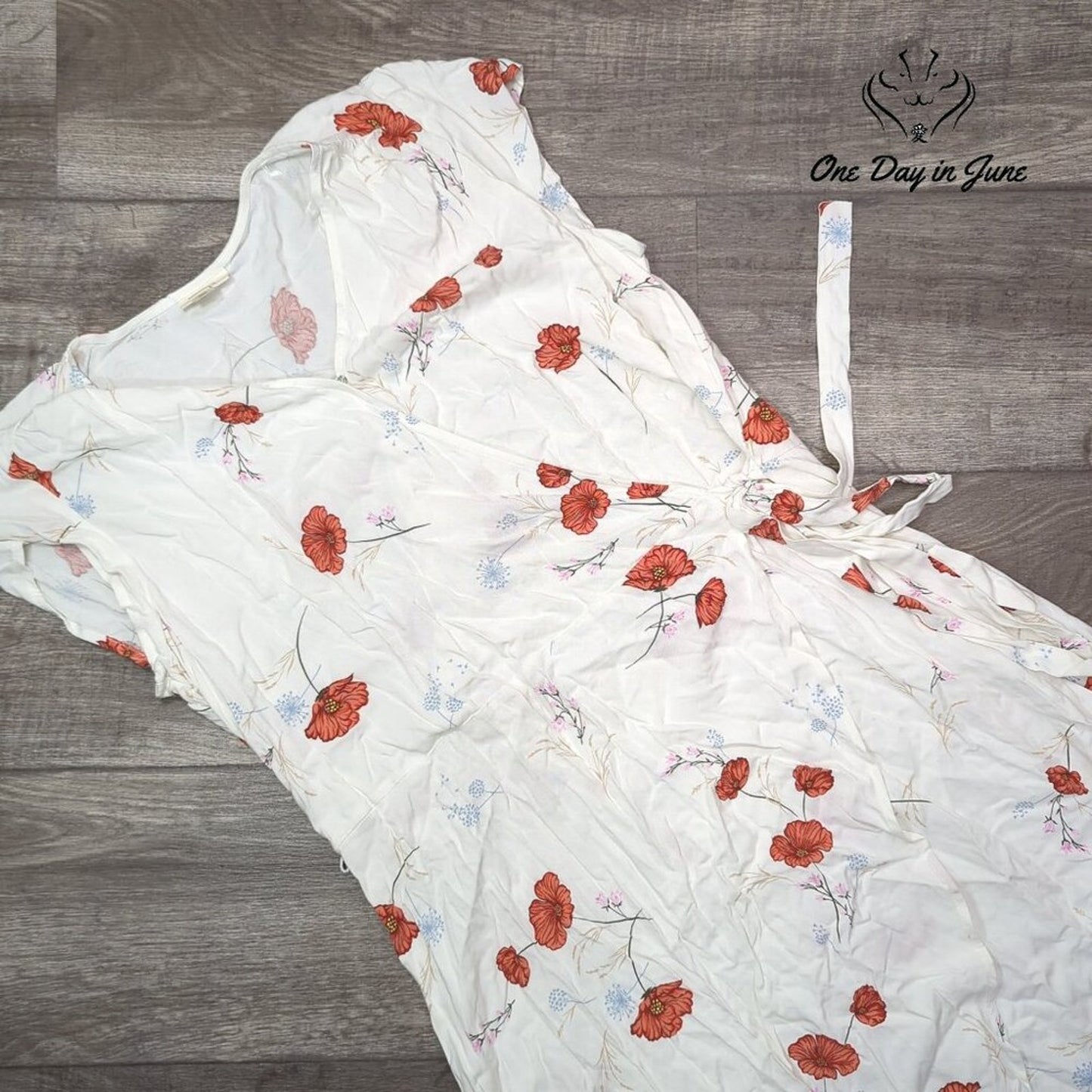 a.n.a Short Sleeve Tie Summer Dress Size L