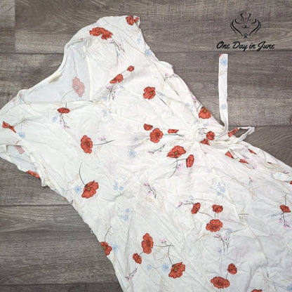 a.n.a Short Sleeve Tie Summer Dress Size L