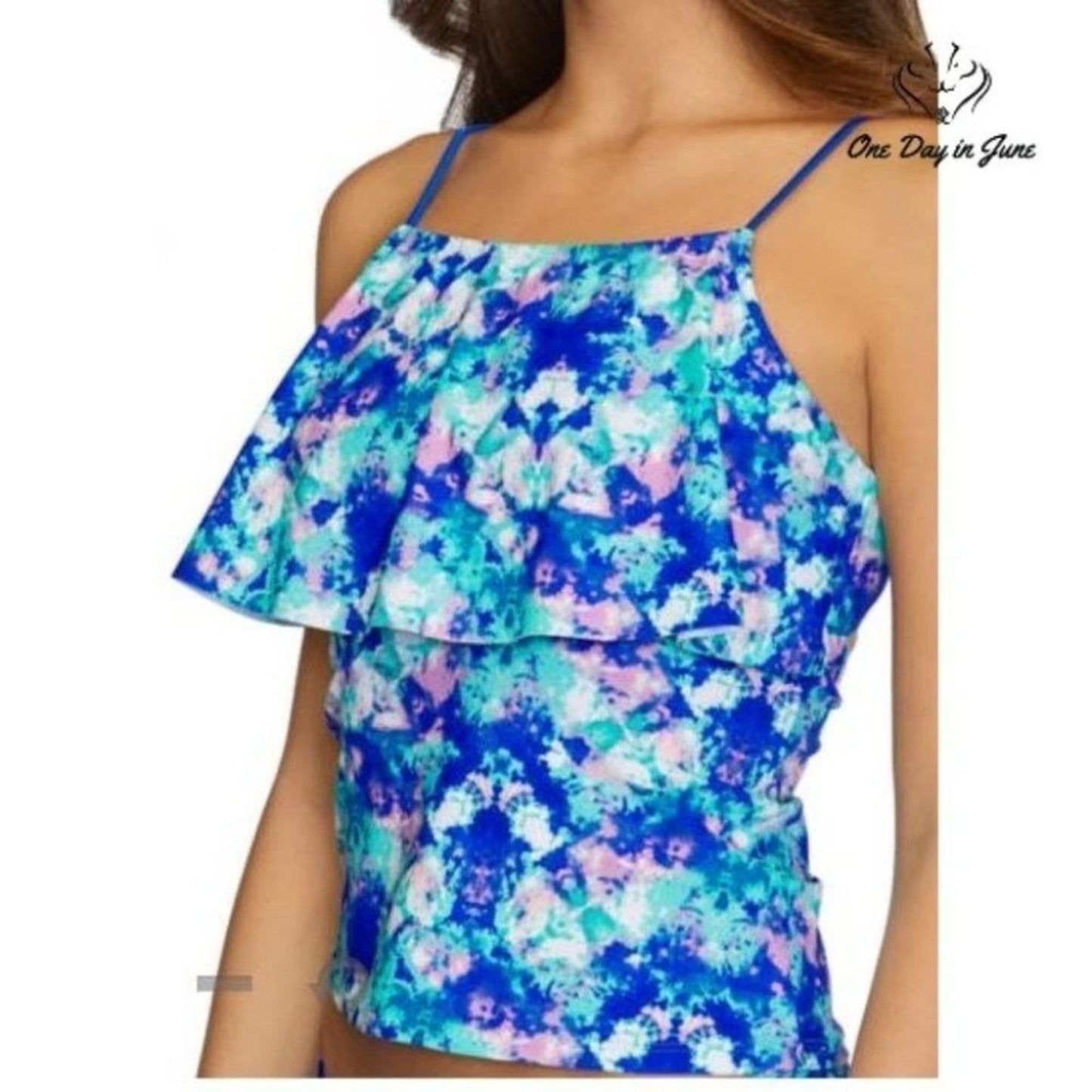 Arizona Jean Co. Tie Dye Tankini Top Size L