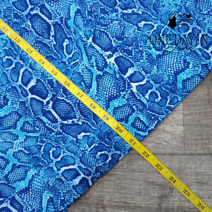 New York & Company Pencil Skirt Blue Snake Print Pull On Stretch NWT Size XL