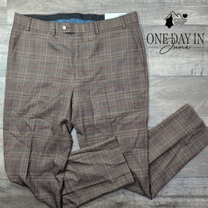 Ralph Lauren Edgewood Plaid Wool Dress Pants Brown NWT Size 38X32