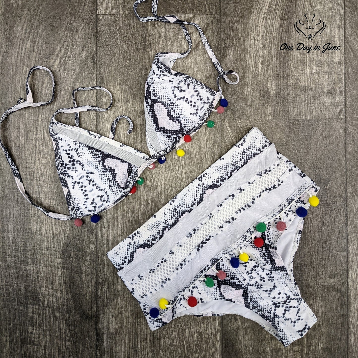 Empuri Mesh Tassel Bikini Swimsuit Size S