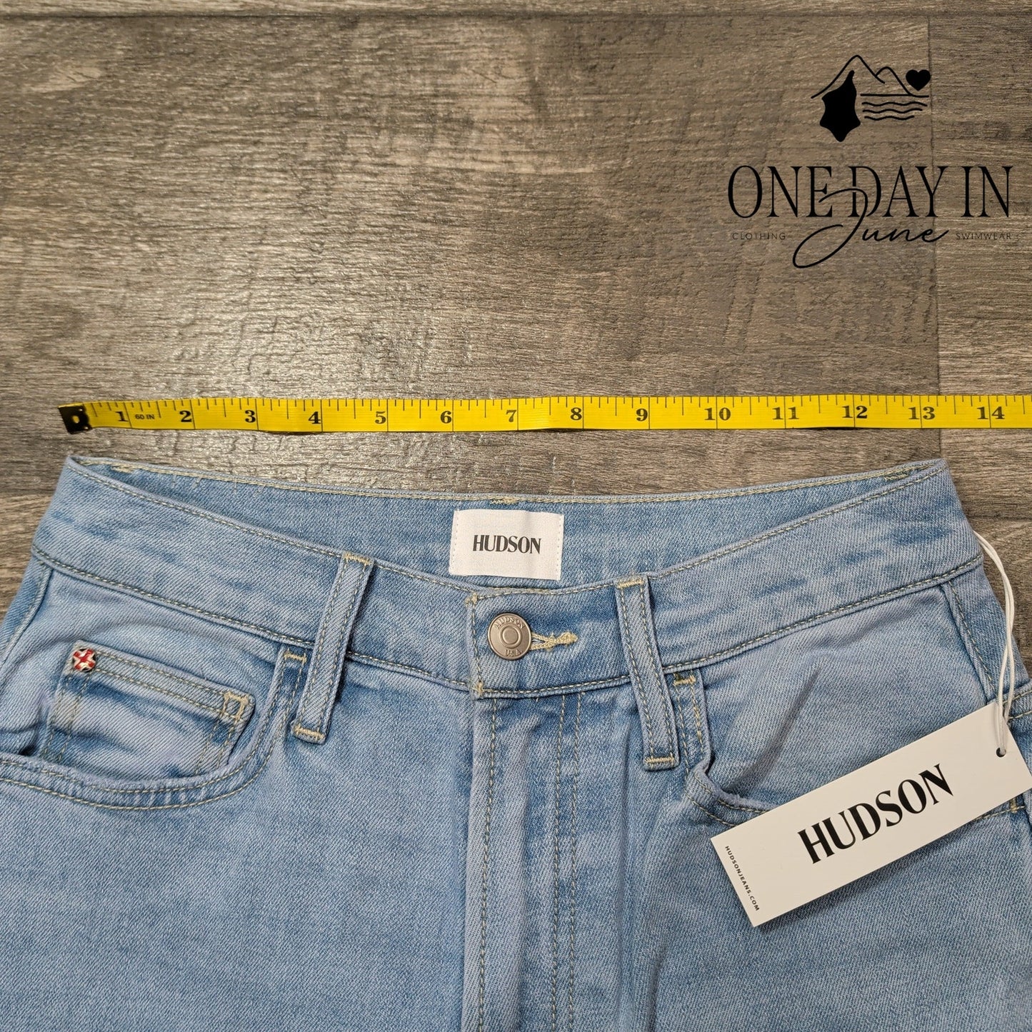 Hudson Jamie High Waist Wide Leg Jeans Light Wash NWT Size 0 (25)
