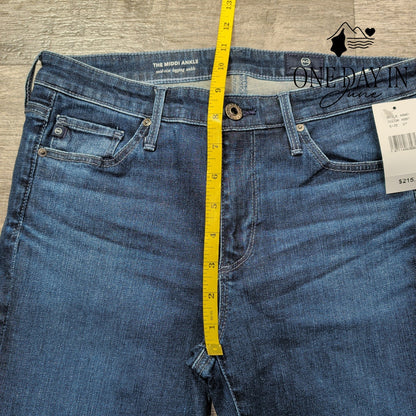 AG Adriano Goldschmied The Midi Ankle Mid Rise Legging Jeans NWT $215 Size 4