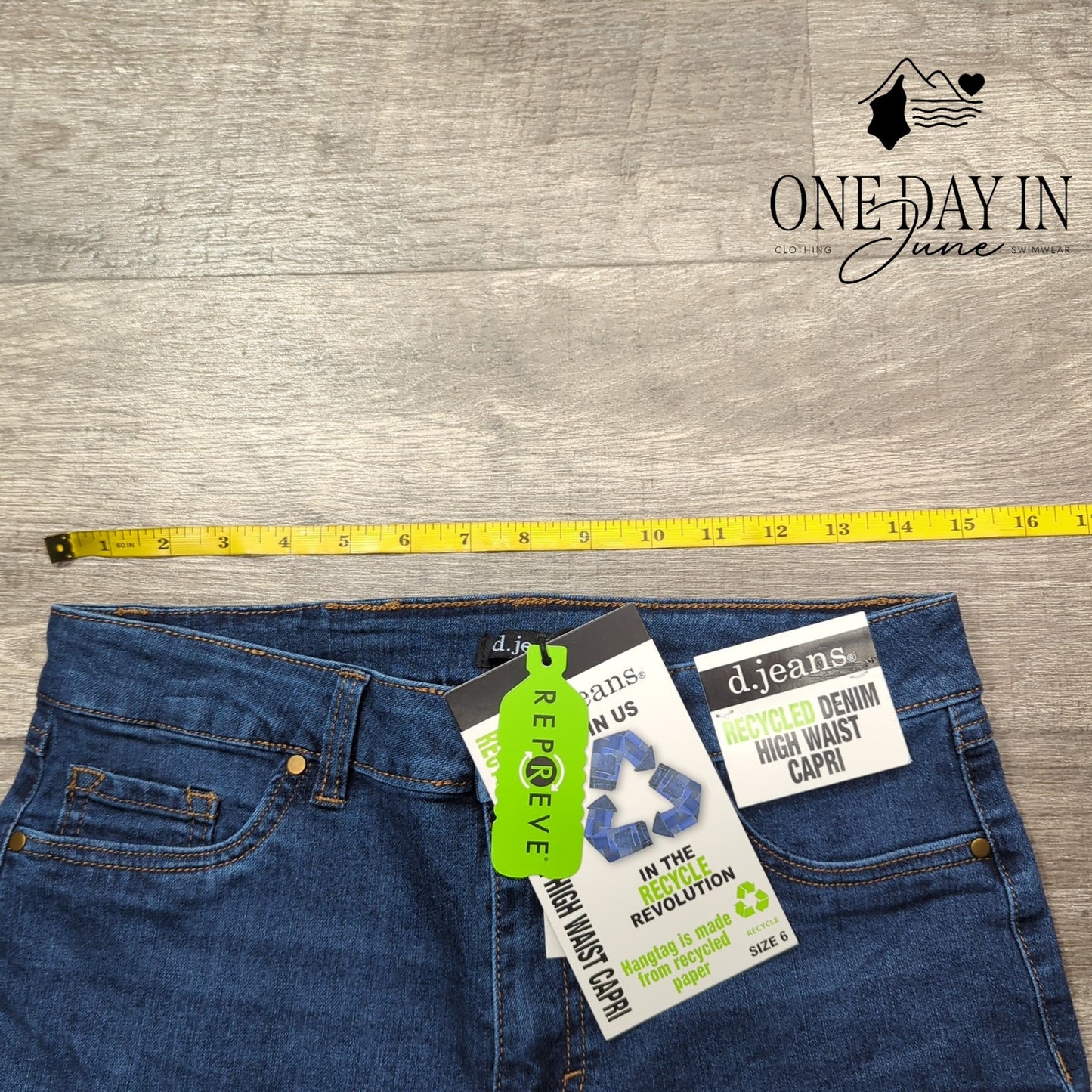 d.jeans High Waist Capri Jeans Size 6