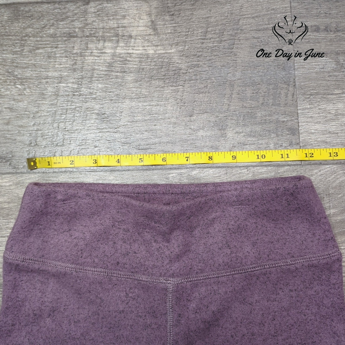 R+R The High Waisted Brushed Leggings Purple Heather NWT Size L