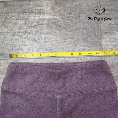 R+R The High Waisted Brushed Leggings Purple Heather NWT Size L