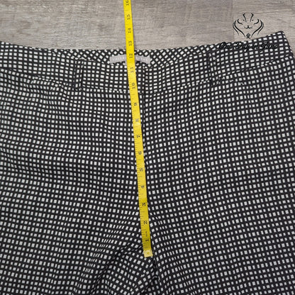 Valerie Stevens Straight Leg Dress Pants Black White Geometric NWT Size 16