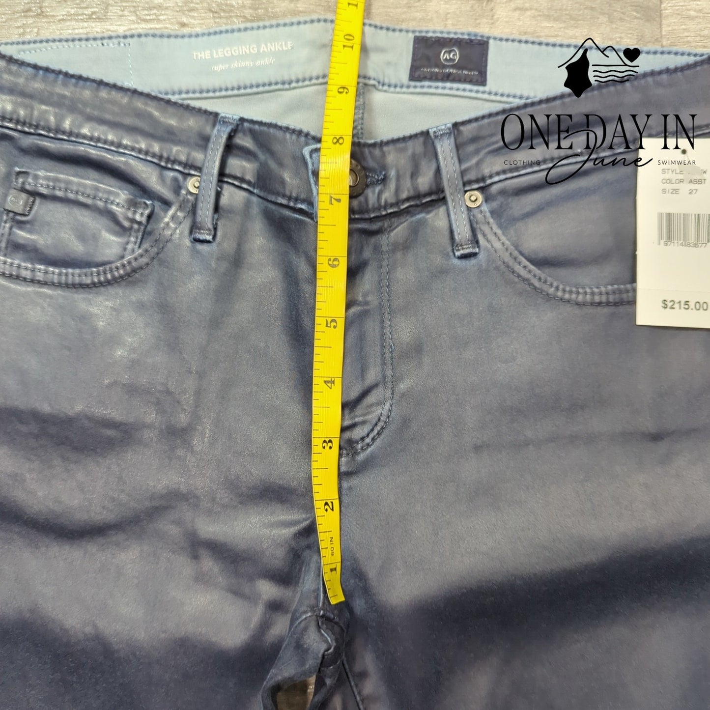 Adriano Goldschmied The Legging Ankle Super Skinny Faux Leather Ankle Jeans Size 27 (4)