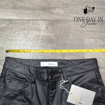 KanCan Juniors High Rise Super Skinny Faux Leather Jeans Size 9