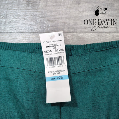 Alfred Dunner Plus Size Classic Fit Proportioned Short Pants Size 20W