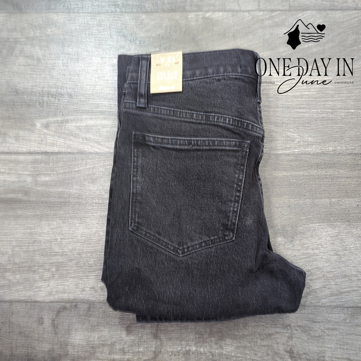Madewell The Slim Boyjean Black Gray Slim Boyfriend Jeans NWT Size 24 (0)