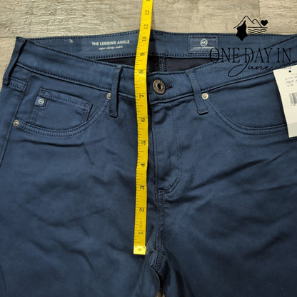 AG Adriano Goldschmied The Legging Ankle Super Skinny Jeans Navy NWT $215 Size 4