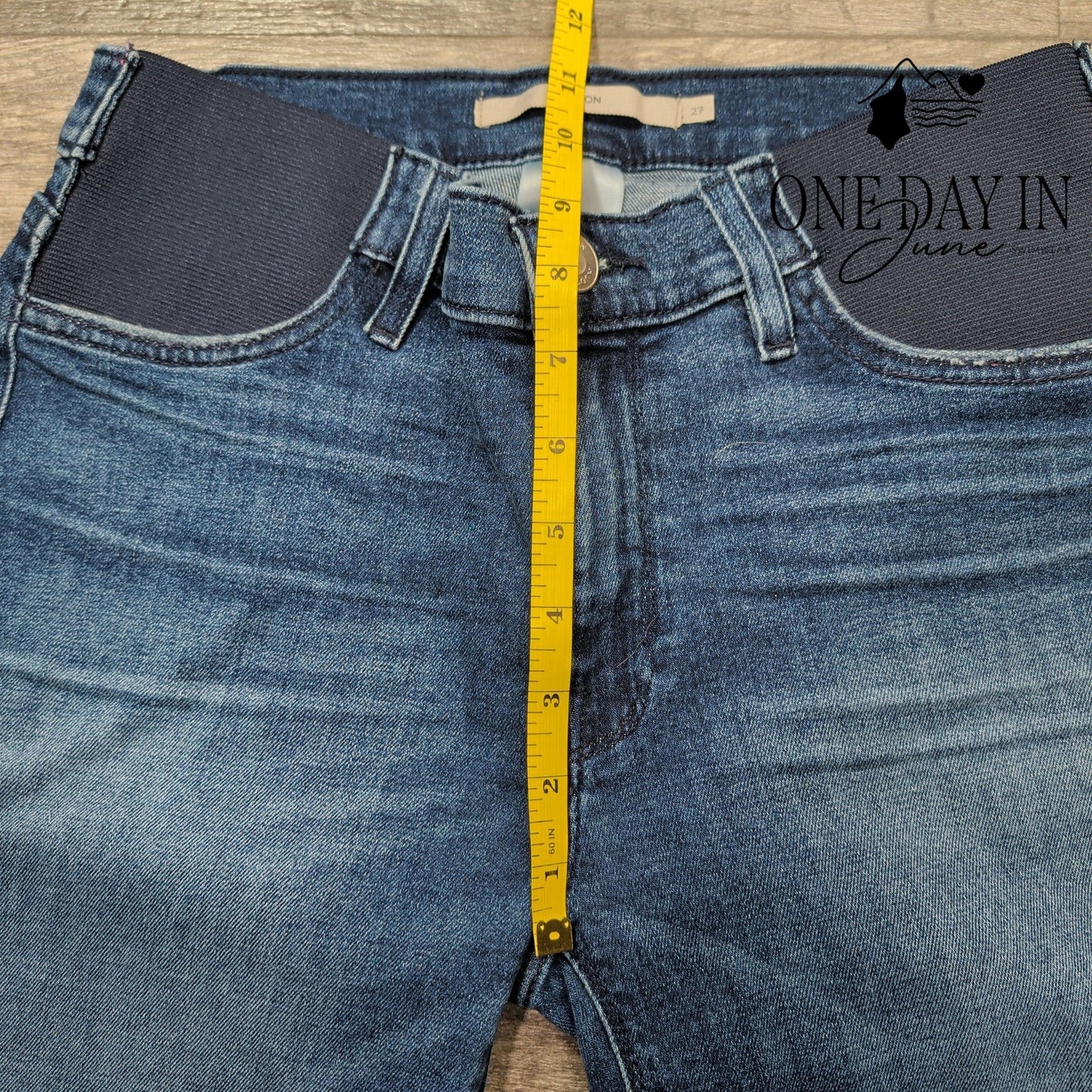 Hudson Nico Maternity Straight Ankle Jeans Blue Side Panel NWT $195 Size 4 (27)