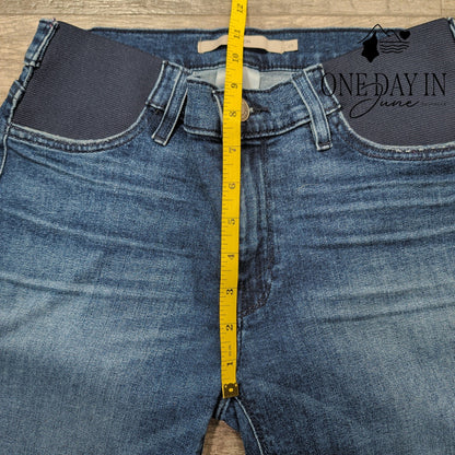Hudson Nico Maternity Straight Ankle Jeans Blue Side Panel NWT $195 Size 4 (27)