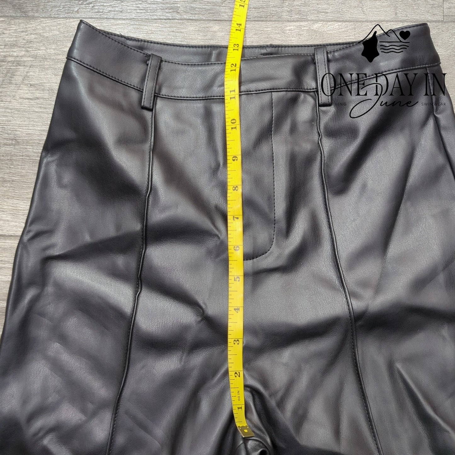 Commense High Waist Straight Leg Faux Leather Pants Size XS