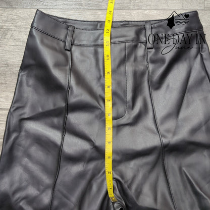 Commense High Waist Straight Leg Faux Leather Pants Size XS