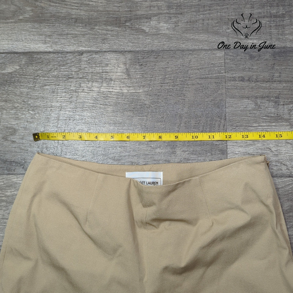 Elliot Lauren Ankle Dress Pants Beige Tan Flat Front Trousers Size 2