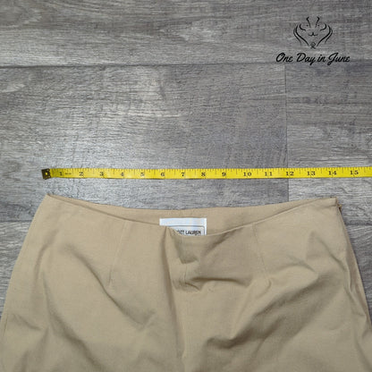 Elliot Lauren Ankle Dress Pants Beige Tan Flat Front Trousers Size 2