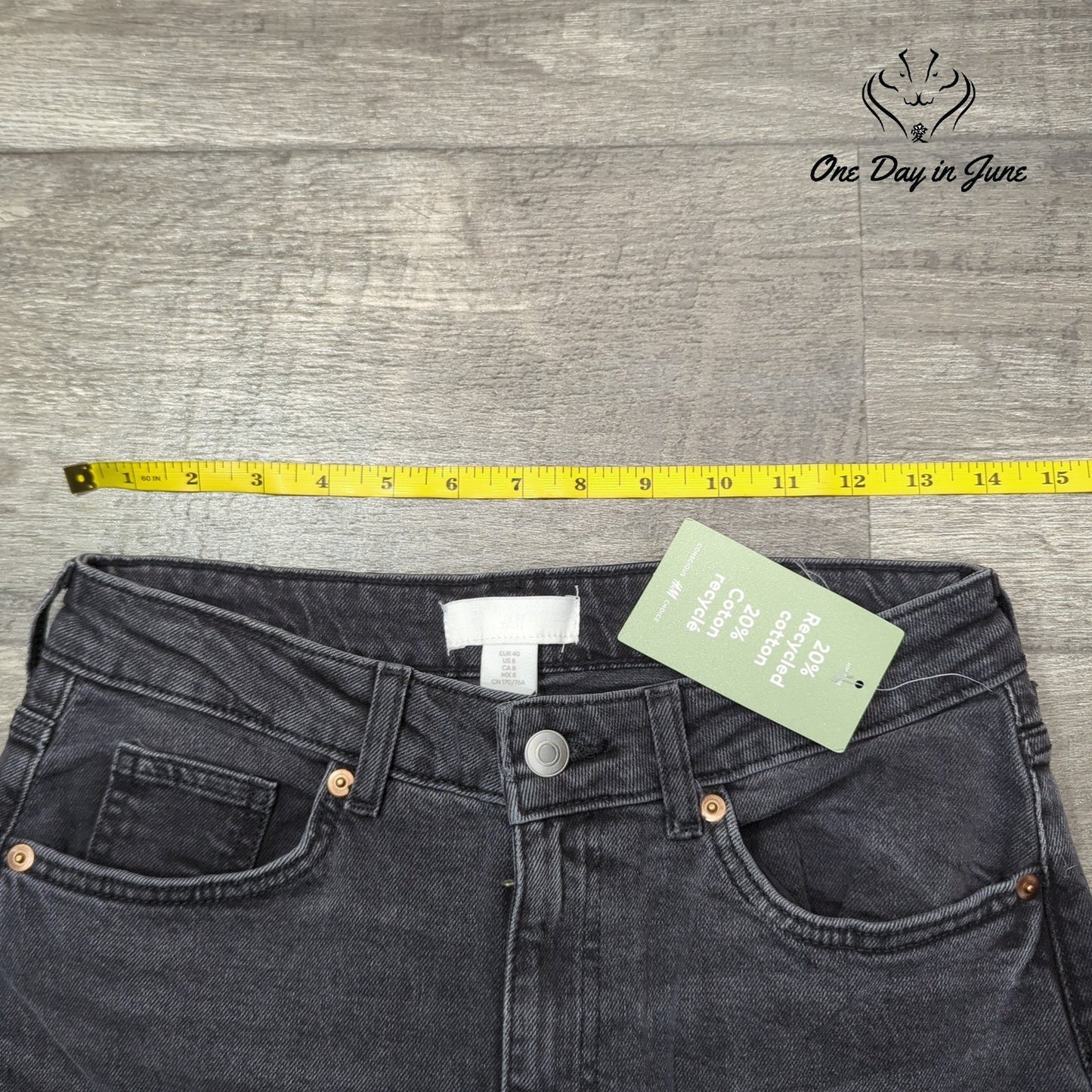H&M Straight Leg Curvy Fit Jeans Size 8